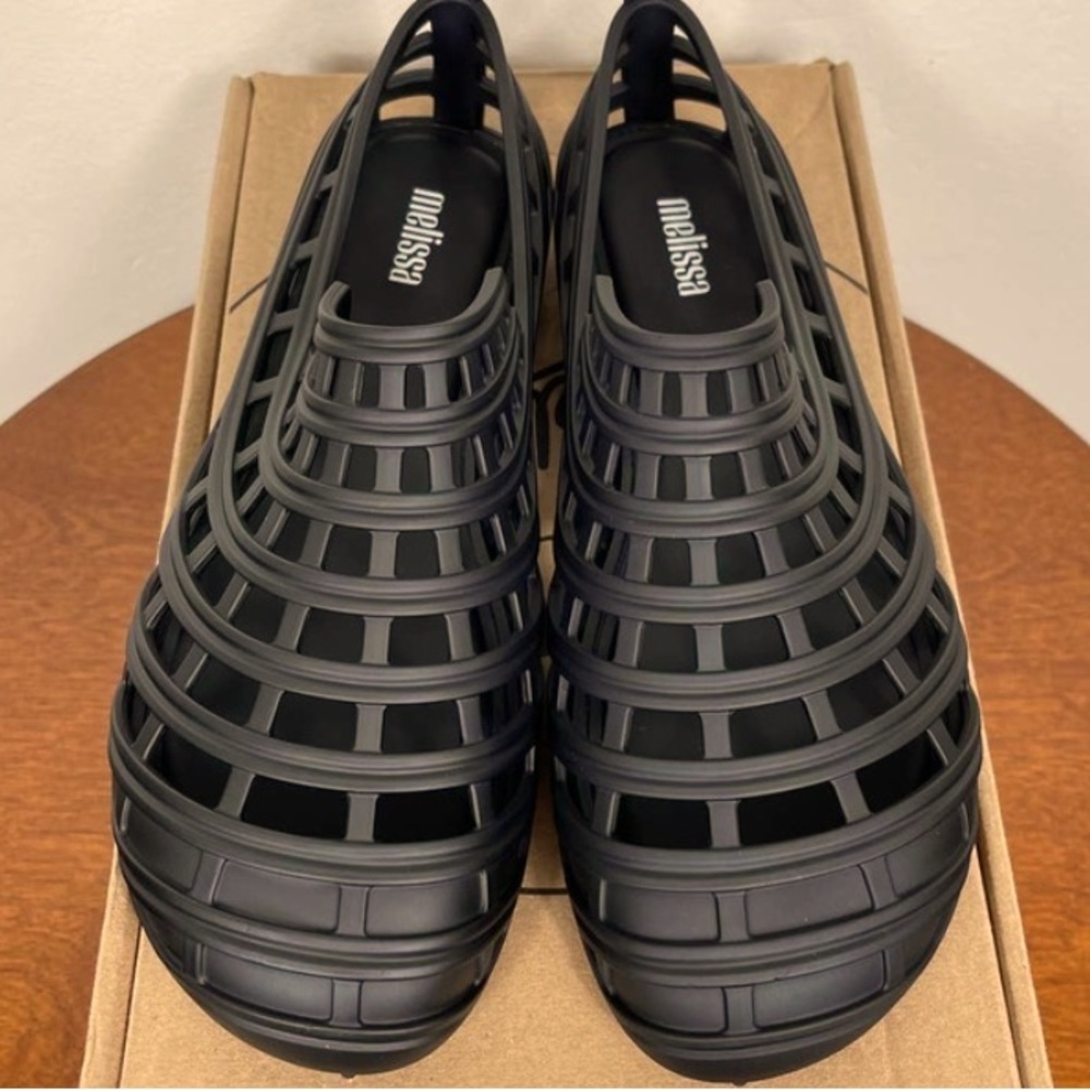 Melissa Soul Melis Woven Jelly Loafer in Black Size 7 - Picture 3 of 3